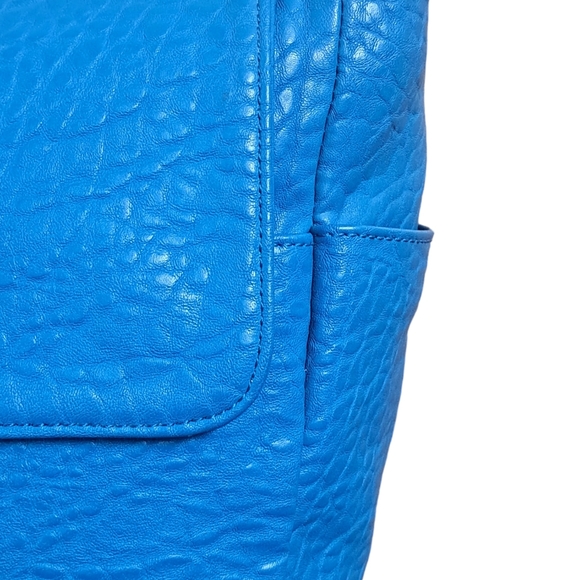 Jewell By 31 Blue Handbag Purse Satchel Women's Faux Leather 12x10" Colorful - Picture 4 of 13